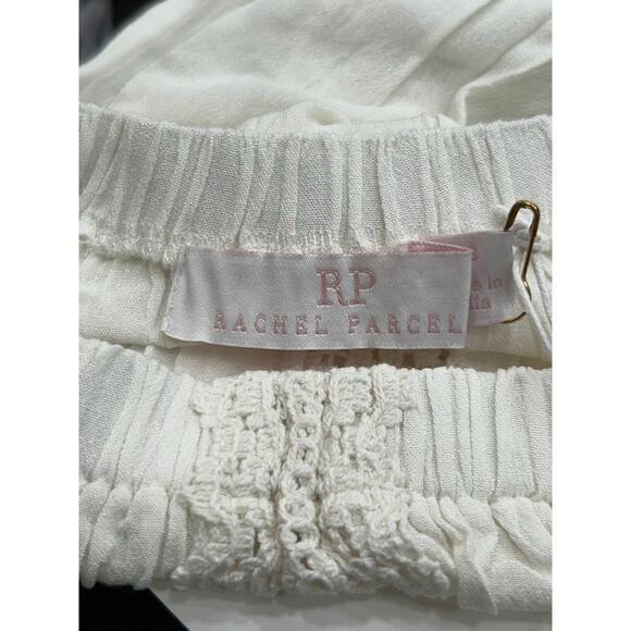 NWT Rachel Parcell Womens Ivory Wash Crepe Off-Shoulder Blouse Top Size XS - Picture 4 of 9